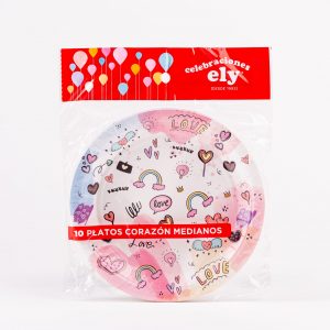 CAJA PLATO ELY CORAZON MEDIANO 10UNI X 48PACKS