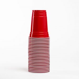 VASO BICOLOR ROJO 500CC